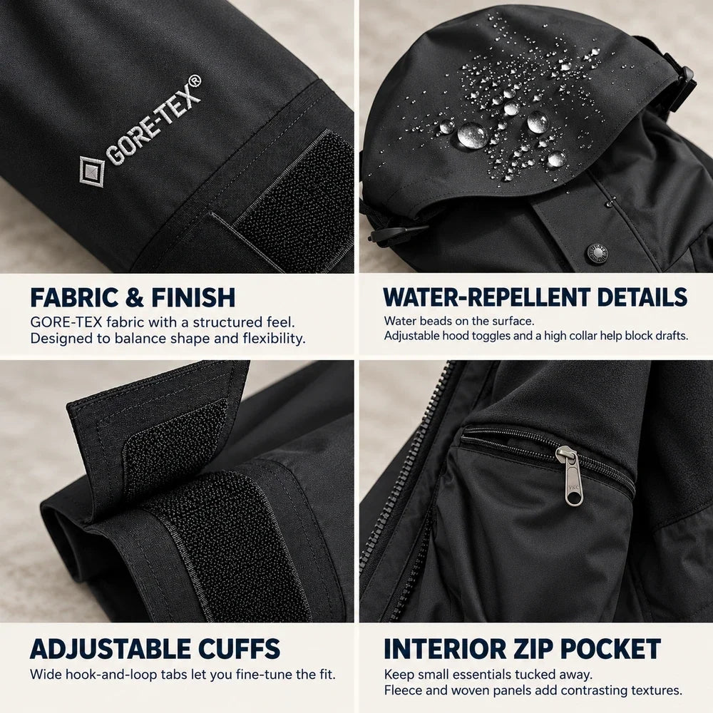 Men's 3-Piece Waterproof Outdoor Set – Hooded Jacket, Fleece Liner & Cargo Pants