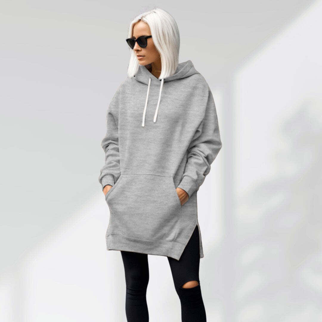 Women's Long Hoodie Dress – Casual & Cozy Winter Wear