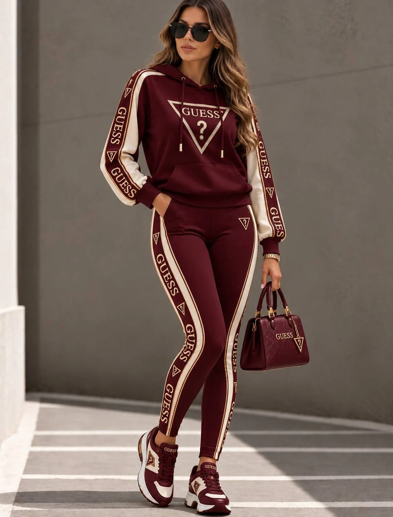 Tuta GUESS premium con felpa e leggings con bande laterali