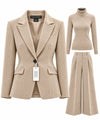 Women's Italian Fine Wool 3-Piece Tailored Suit Set