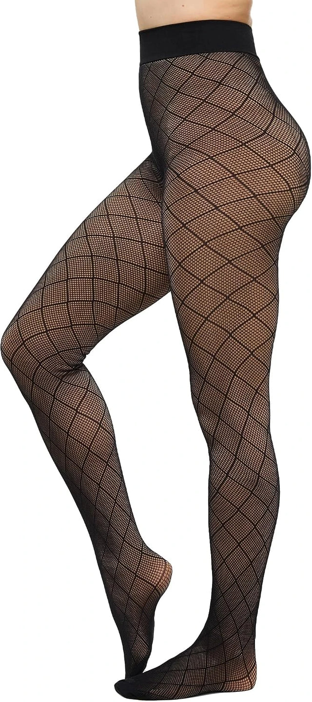 Women's Faux Sheer Fleece-Lined Thermal Tights