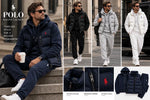 Men's Heritage  3-Piece Hooded Tracksuit Set with Puffer Vest