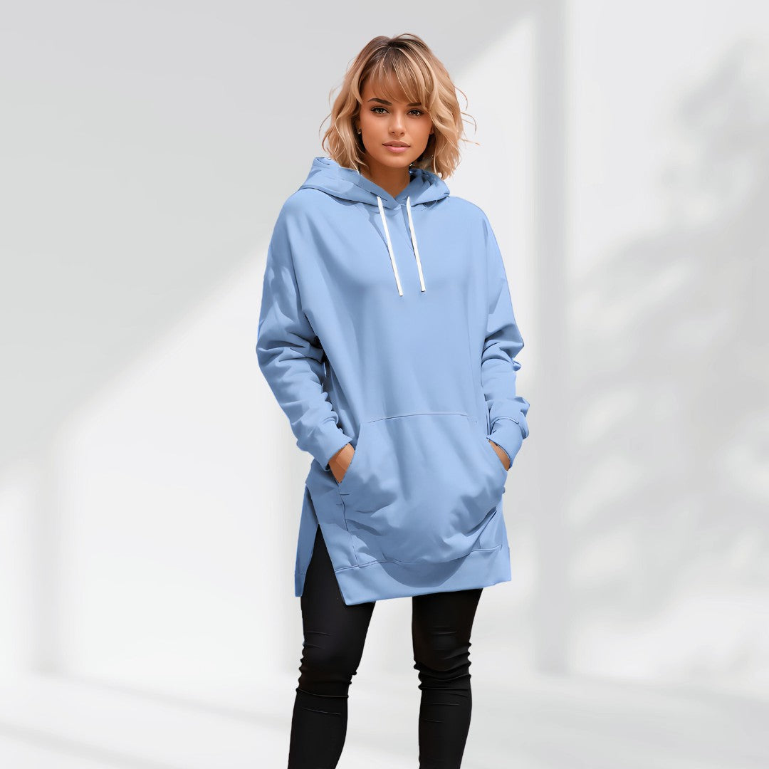 Women's Long Hoodie Dress – Casual & Cozy Winter Wear