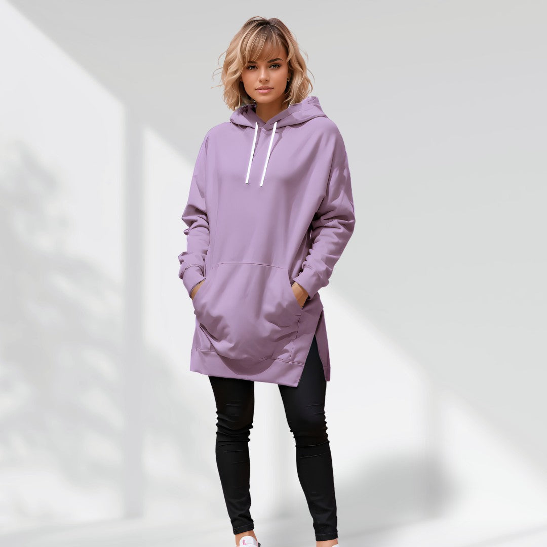 Women's Long Hoodie Dress – Casual & Cozy Winter Wear