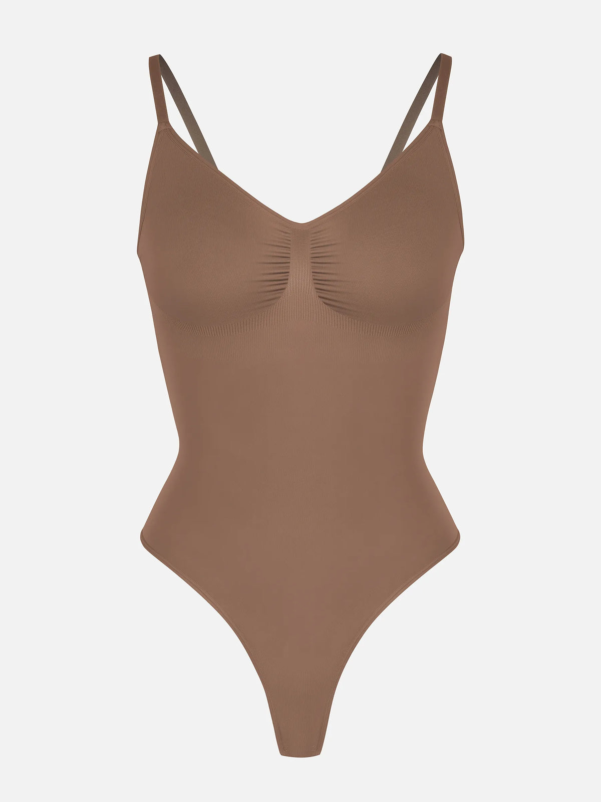 Seamless Covered Bust Jumpsuit Thong Bodysuit Fit