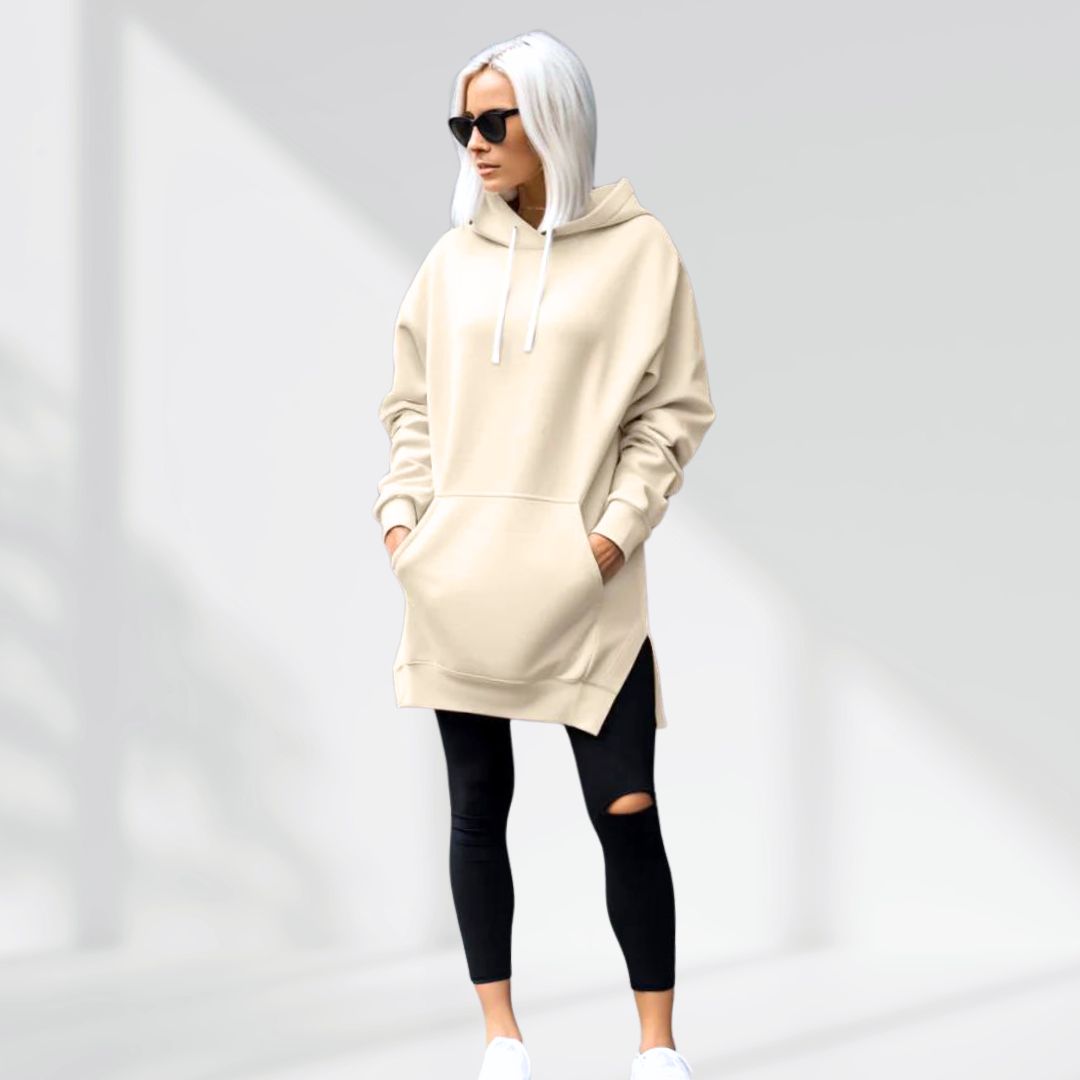 Women's Long Hoodie Dress – Casual & Cozy Winter Wear