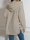 Women's Fuzzy Sherpa Hooded Cardigan, Soft Plush Fleece Open Front Coat