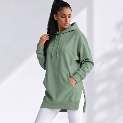 Women's Long Hoodie Dress – Casual & Cozy Winter Wear