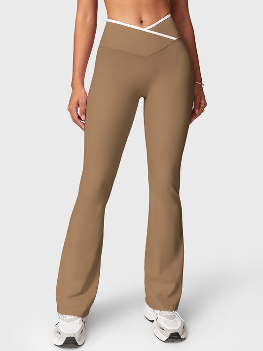 VYRA CoreFlex Contrast-Trim Flare Leggings