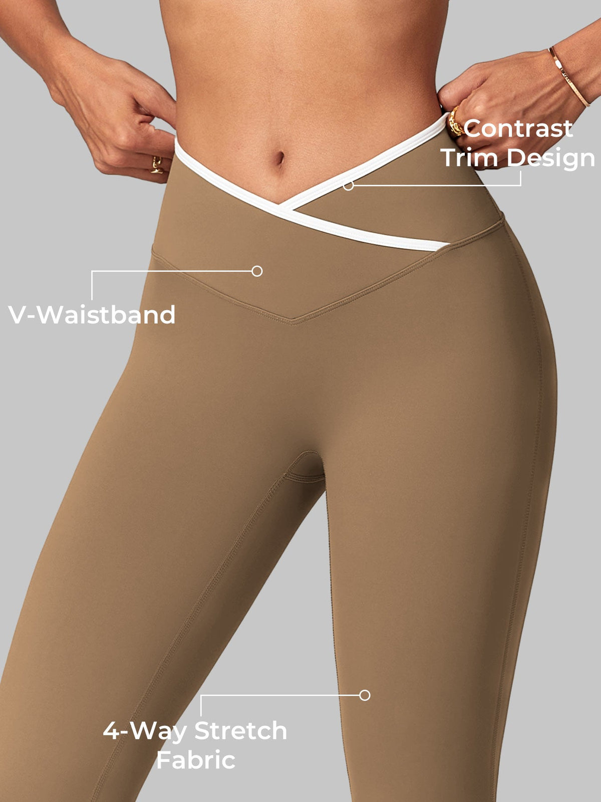 VYRA CoreFlex Contrast-Trim Flare Leggings