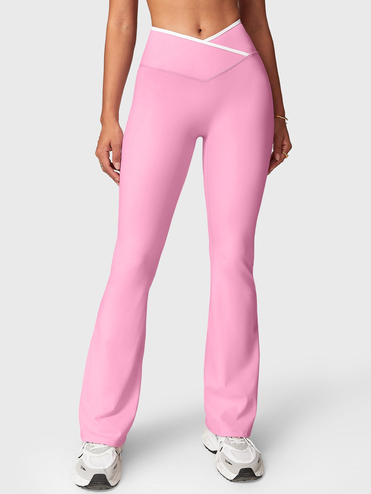 VYRA CoreFlex Contrast-Trim Flare Leggings