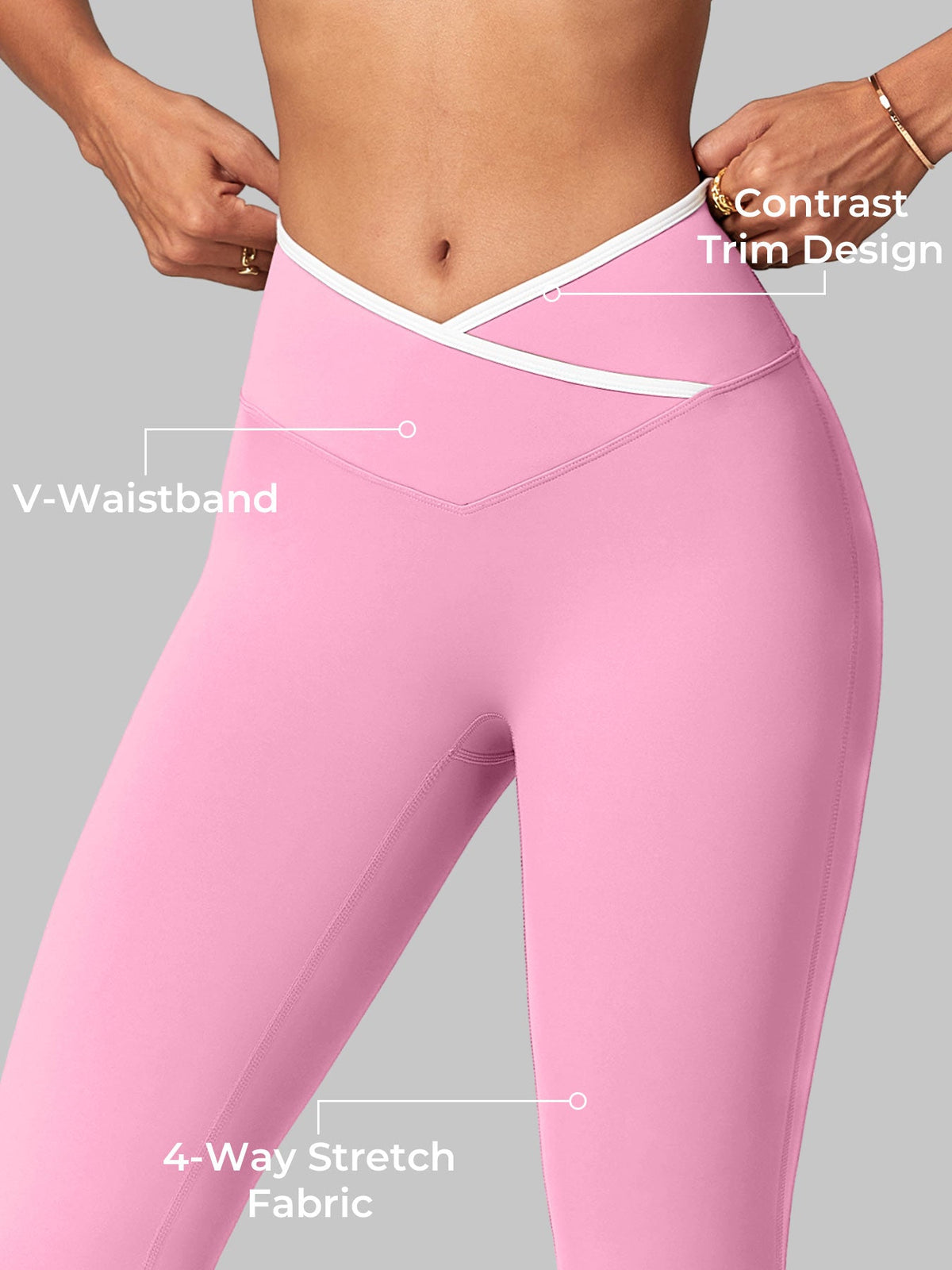 VYRA CoreFlex Contrast-Trim Flare Leggings