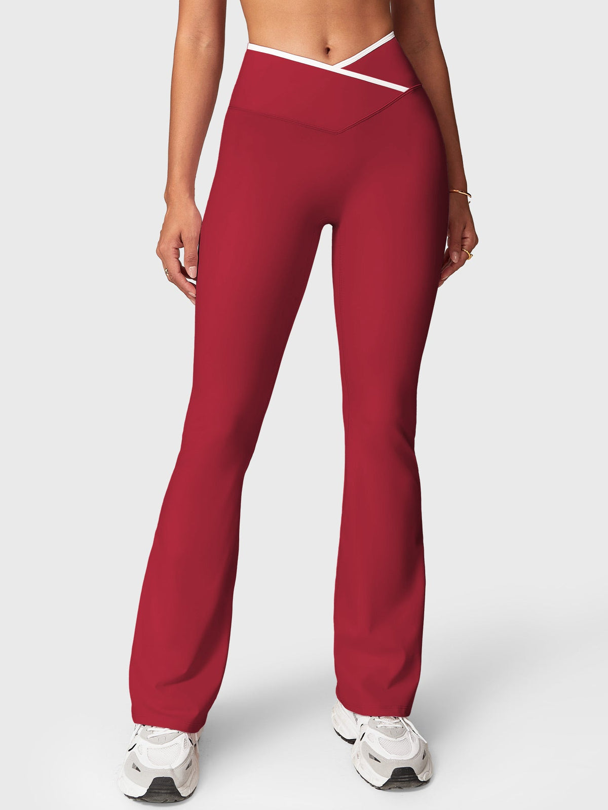 VYRA CoreFlex Contrast-Trim Flare Leggings